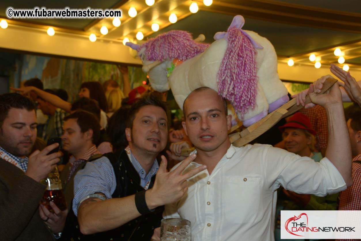 Beer tent seating in the legendary Hacker Festzelt
