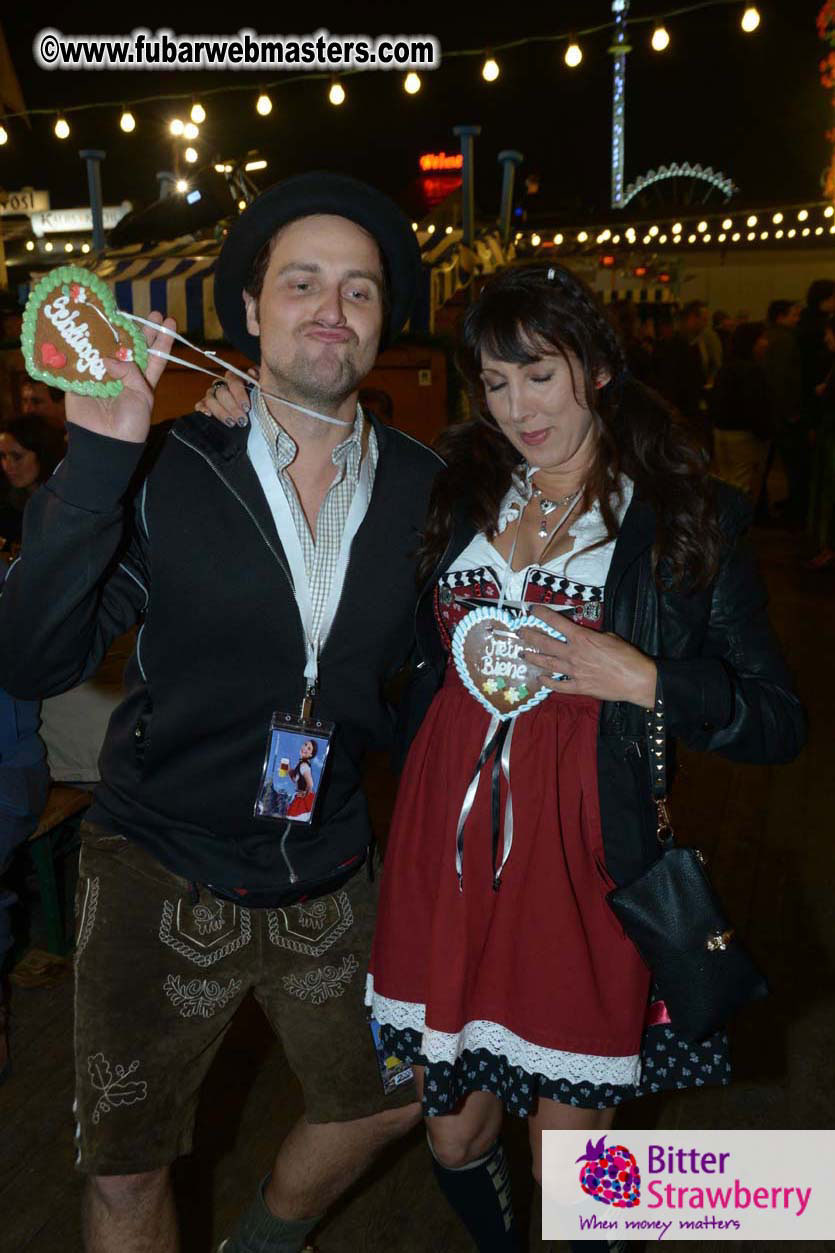 Beer tent seating in the legendary Hacker Festzelt