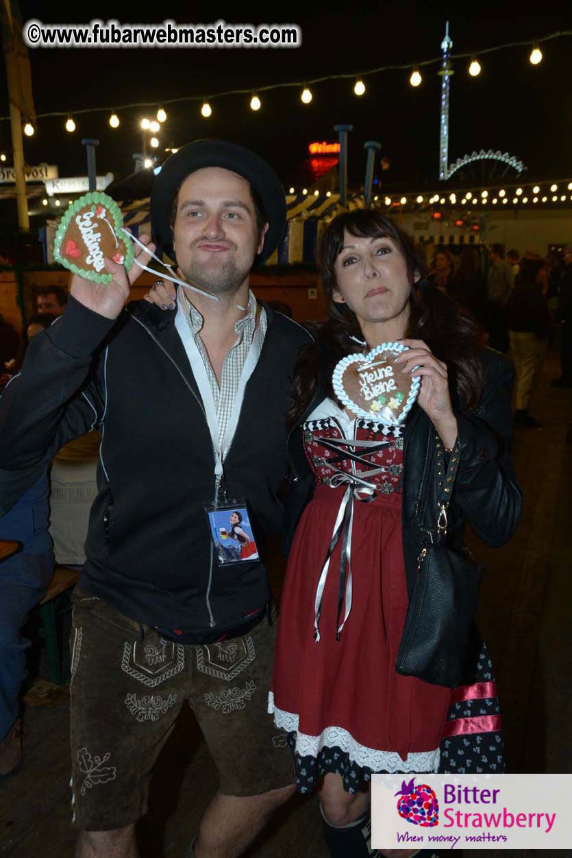 Beer tent seating in the legendary Hacker Festzelt