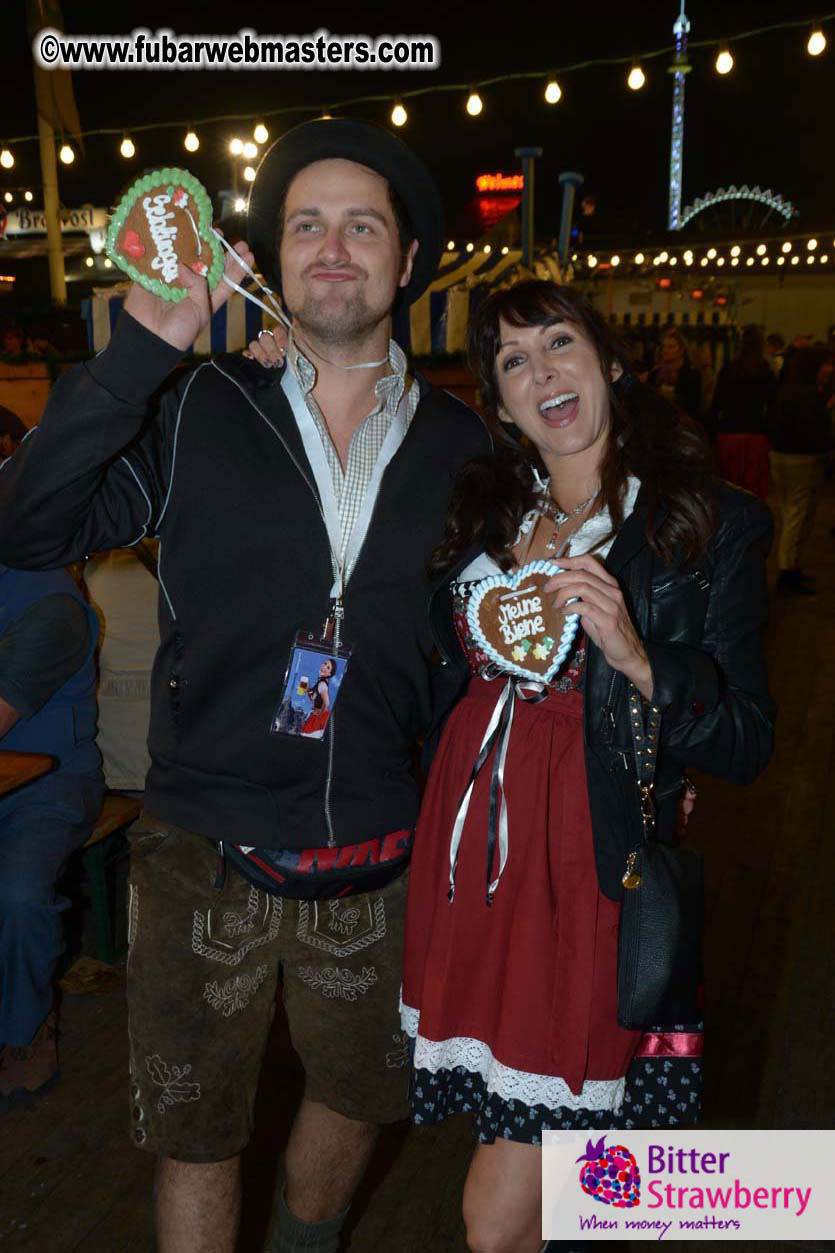 Beer tent seating in the legendary Hacker Festzelt