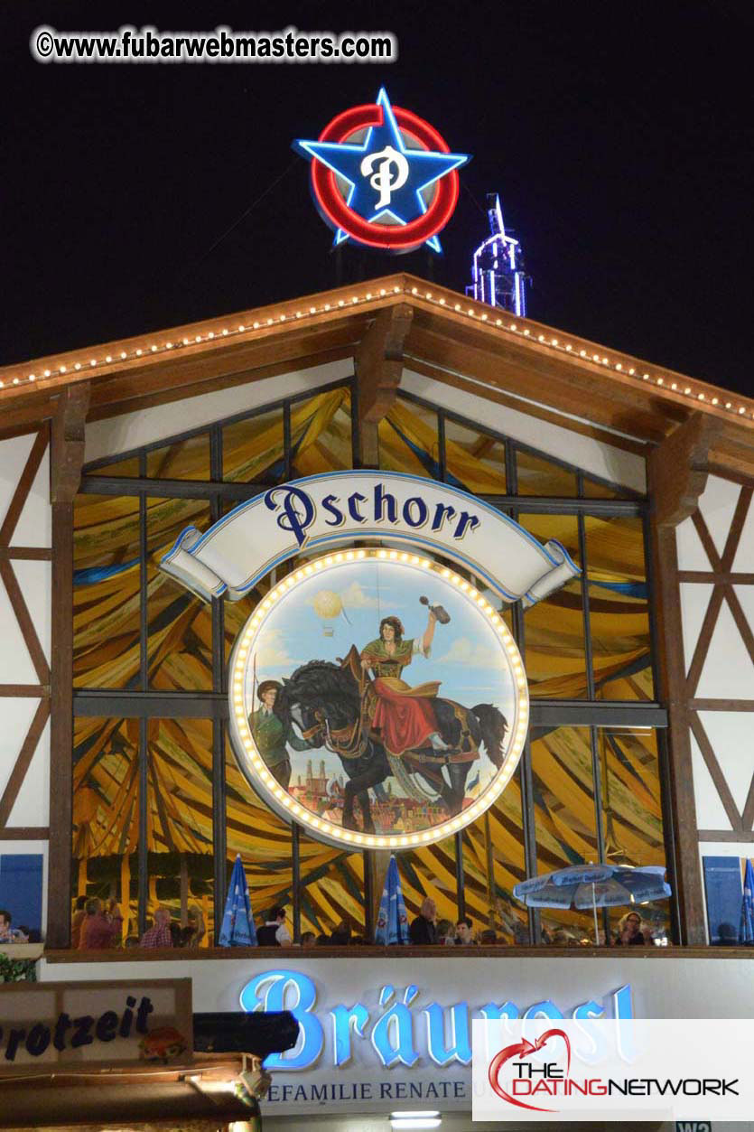 Beer tent seating in the legendary Hacker Festzelt