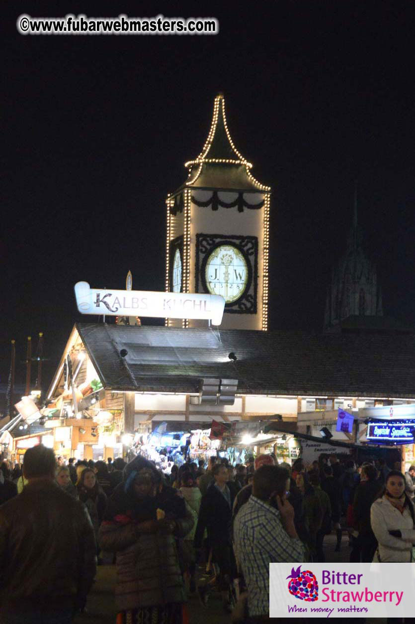Beer tent seating in the legendary Hacker Festzelt