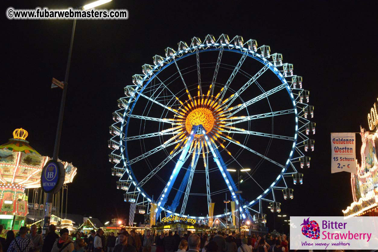 Beer tent seating in the legendary Hacker Festzelt