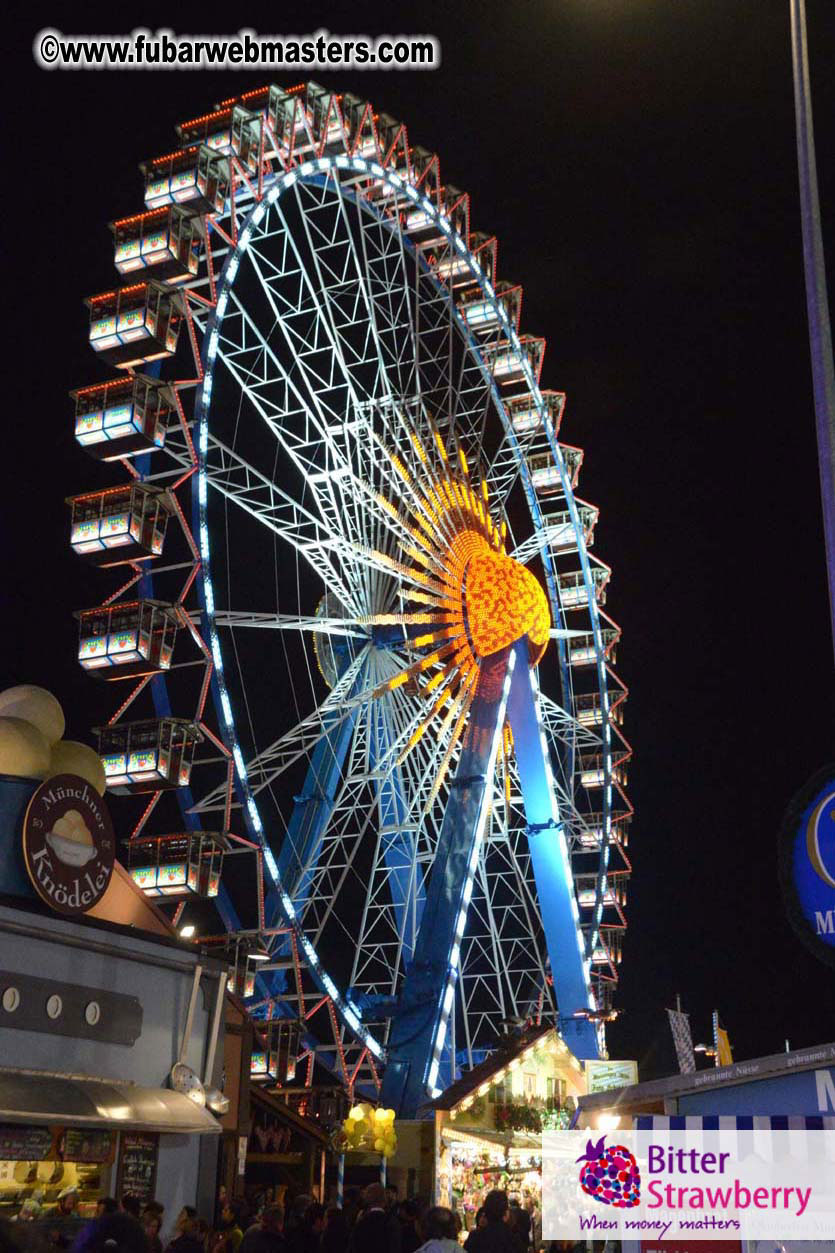 Beer tent seating in the legendary Hacker Festzelt