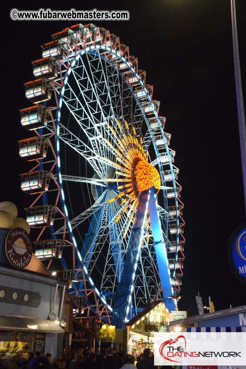 Beer tent seating in the legendary Hacker Festzelt