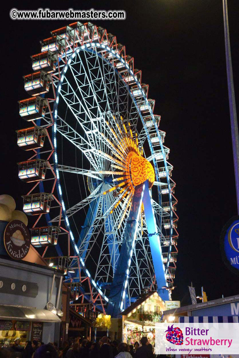 Beer tent seating in the legendary Hacker Festzelt