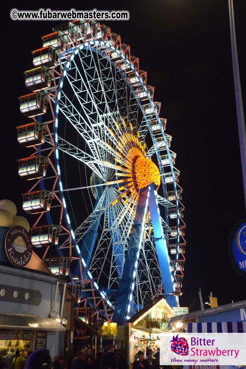 Beer tent seating in the legendary Hacker Festzelt