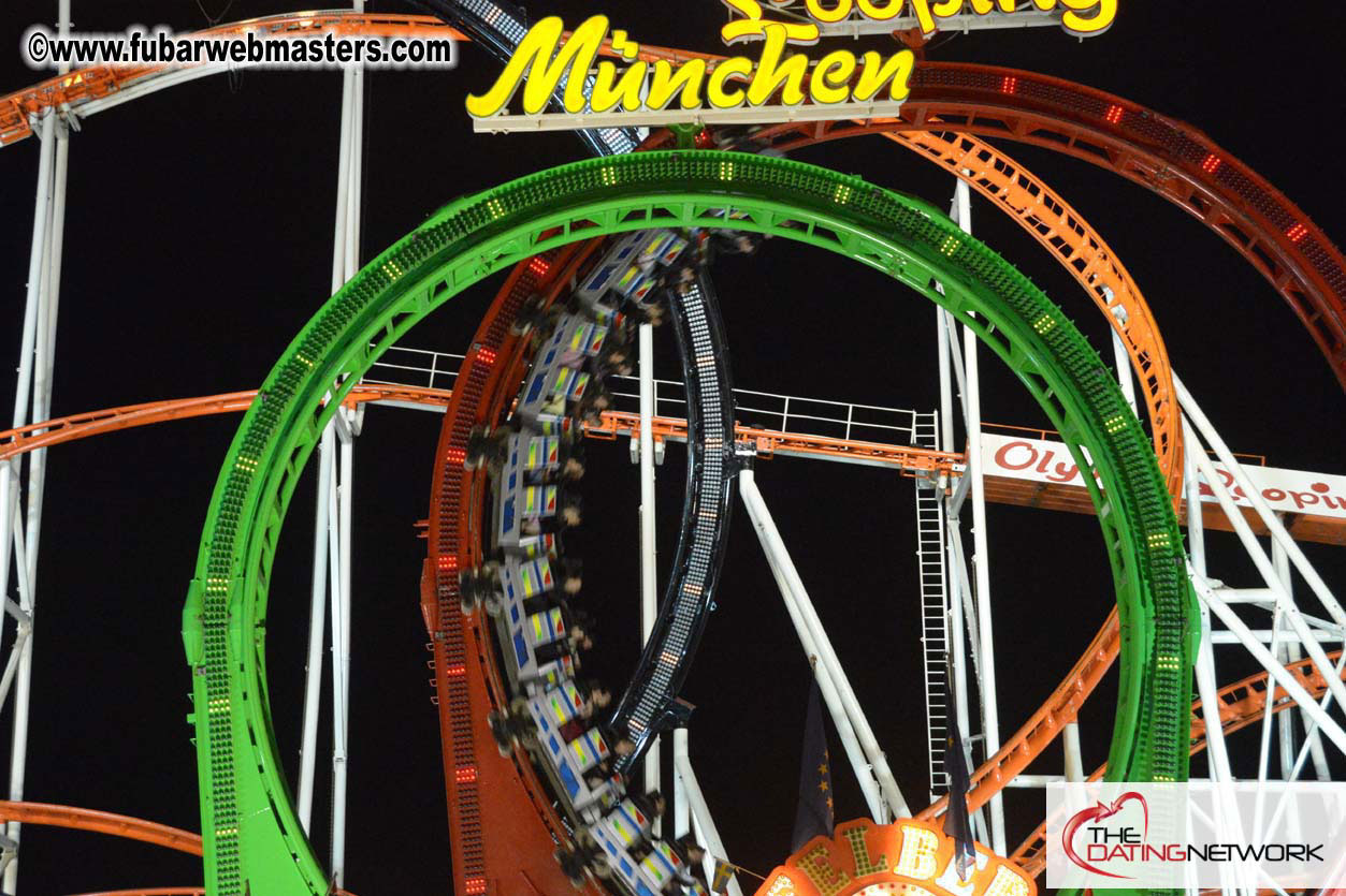 Beer tent seating in the legendary Hacker Festzelt