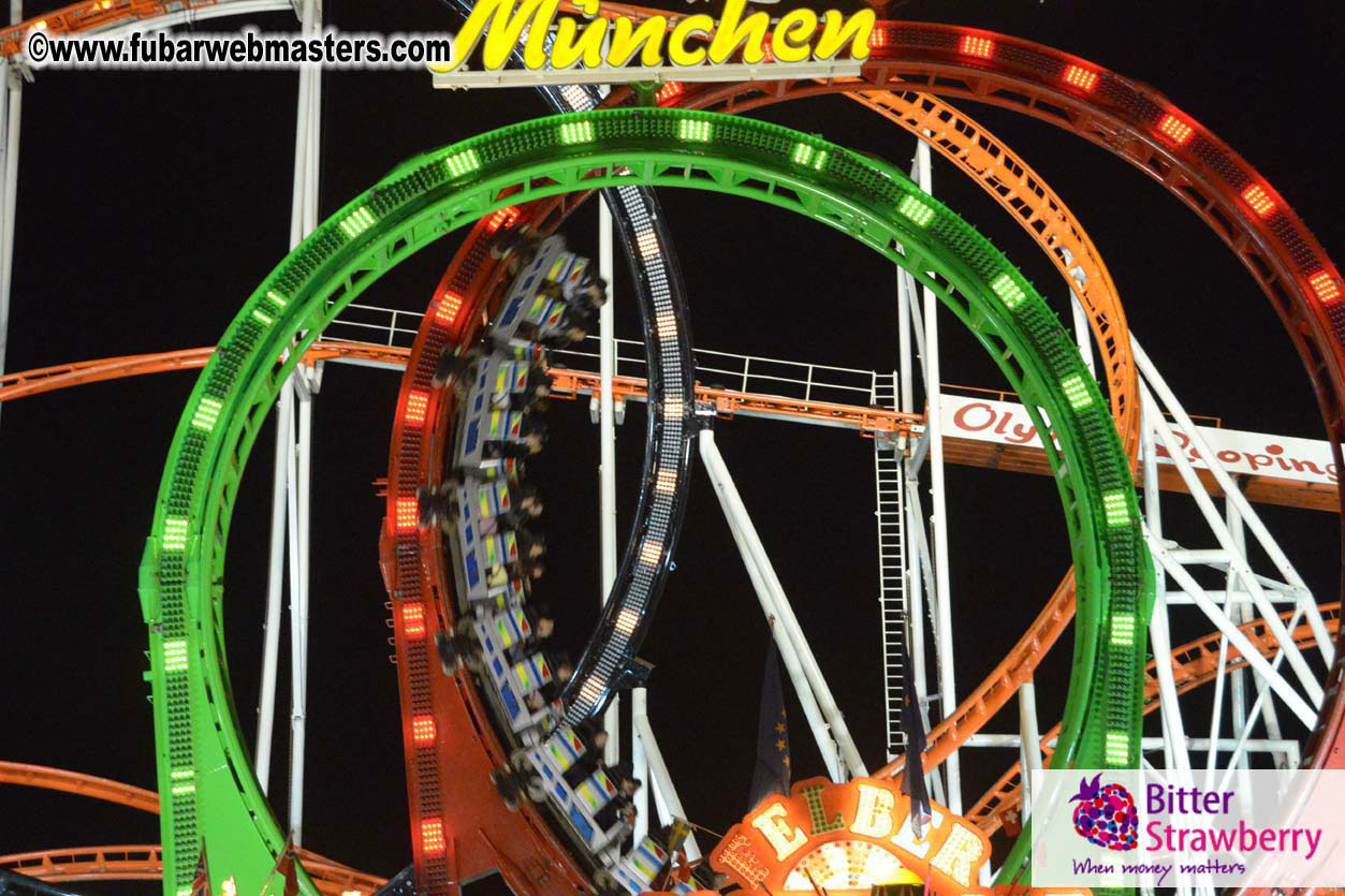 Beer tent seating in the legendary Hacker Festzelt