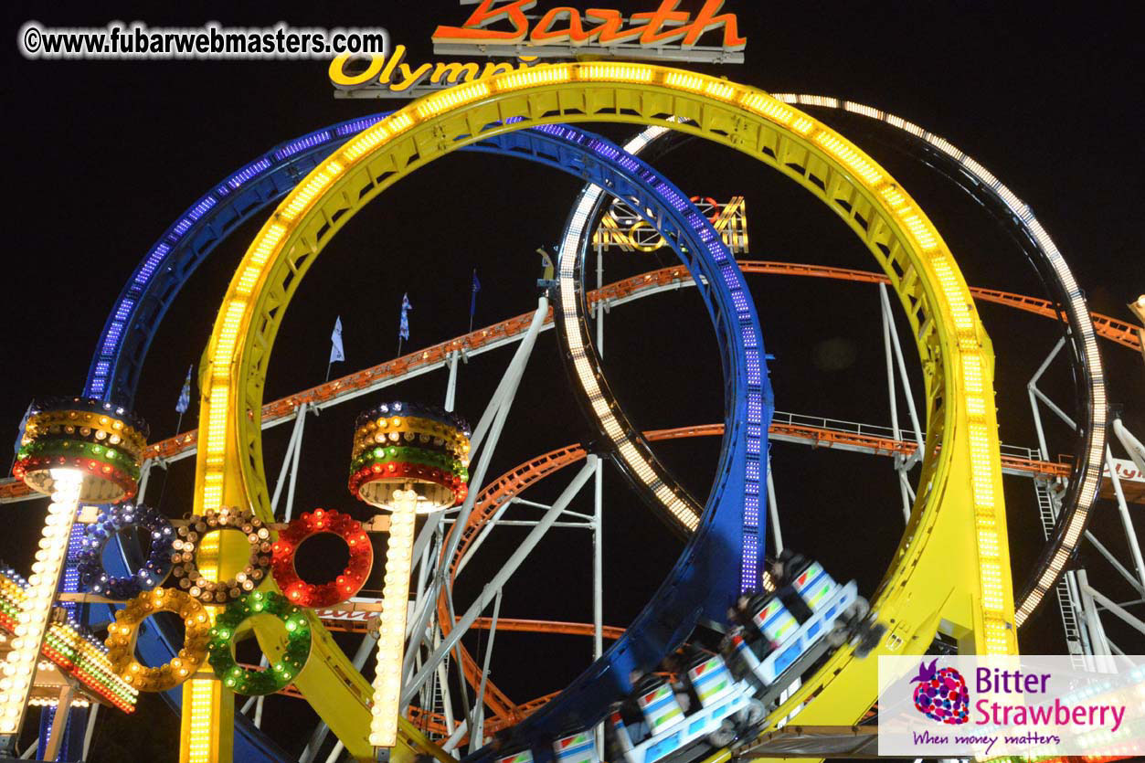 Beer tent seating in the legendary Hacker Festzelt