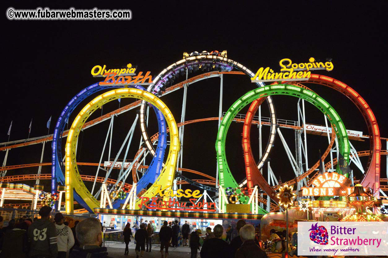 Beer tent seating in the legendary Hacker Festzelt