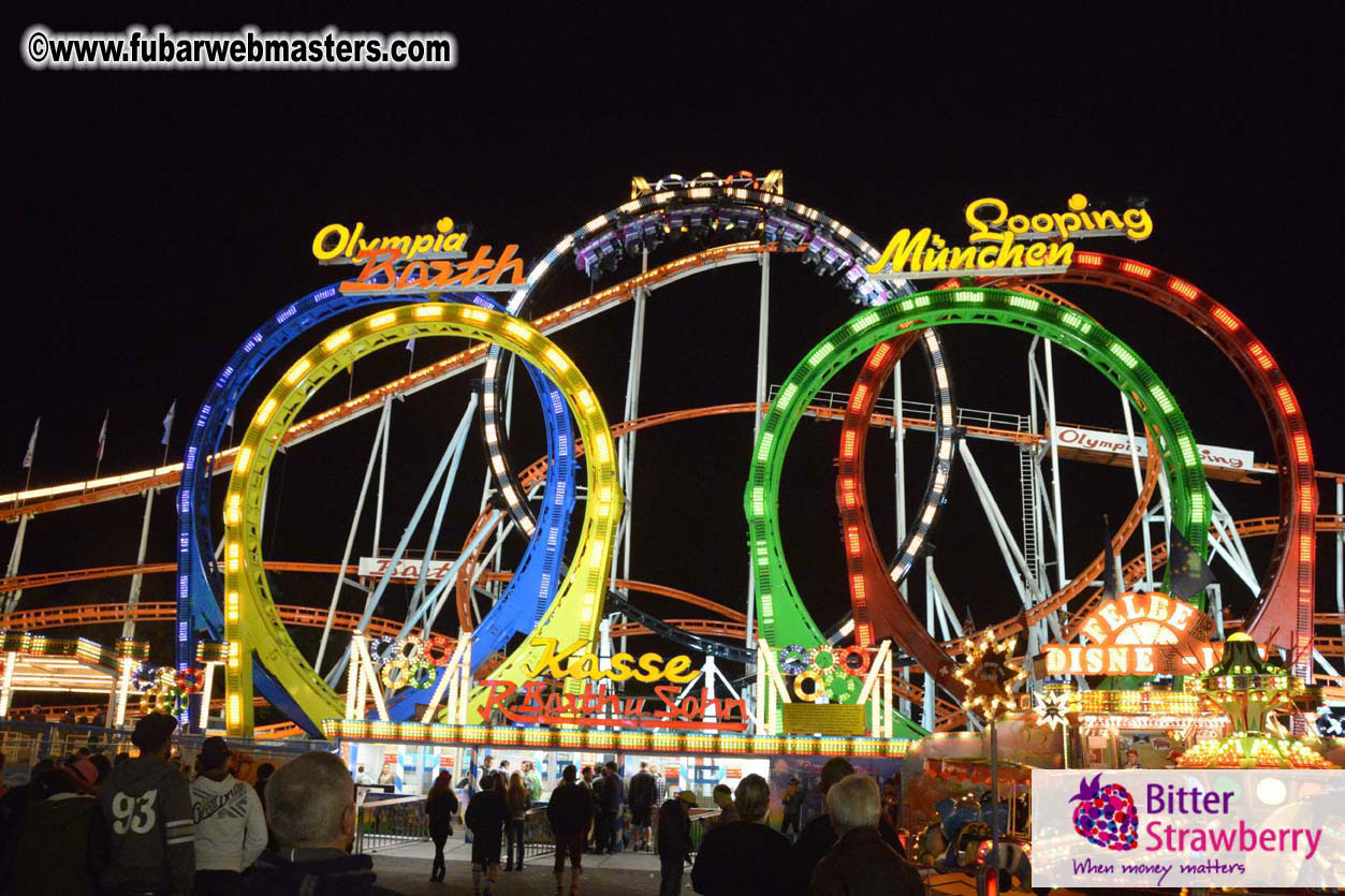 Beer tent seating in the legendary Hacker Festzelt
