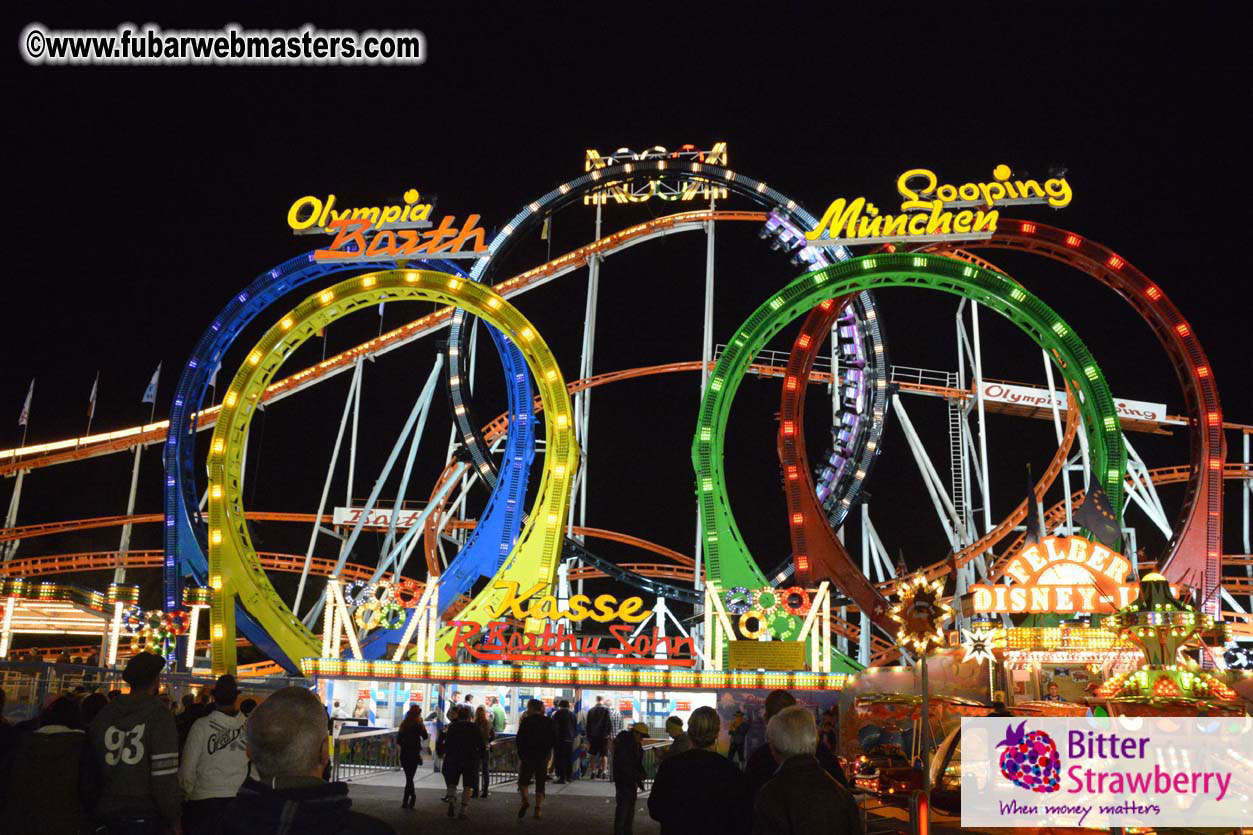 Beer tent seating in the legendary Hacker Festzelt