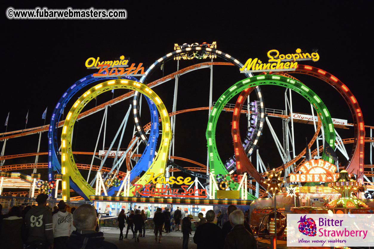 Beer tent seating in the legendary Hacker Festzelt