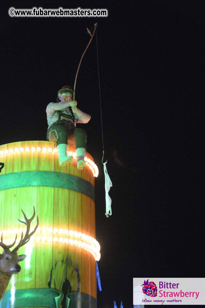 Beer tent seating in the legendary Hacker Festzelt
