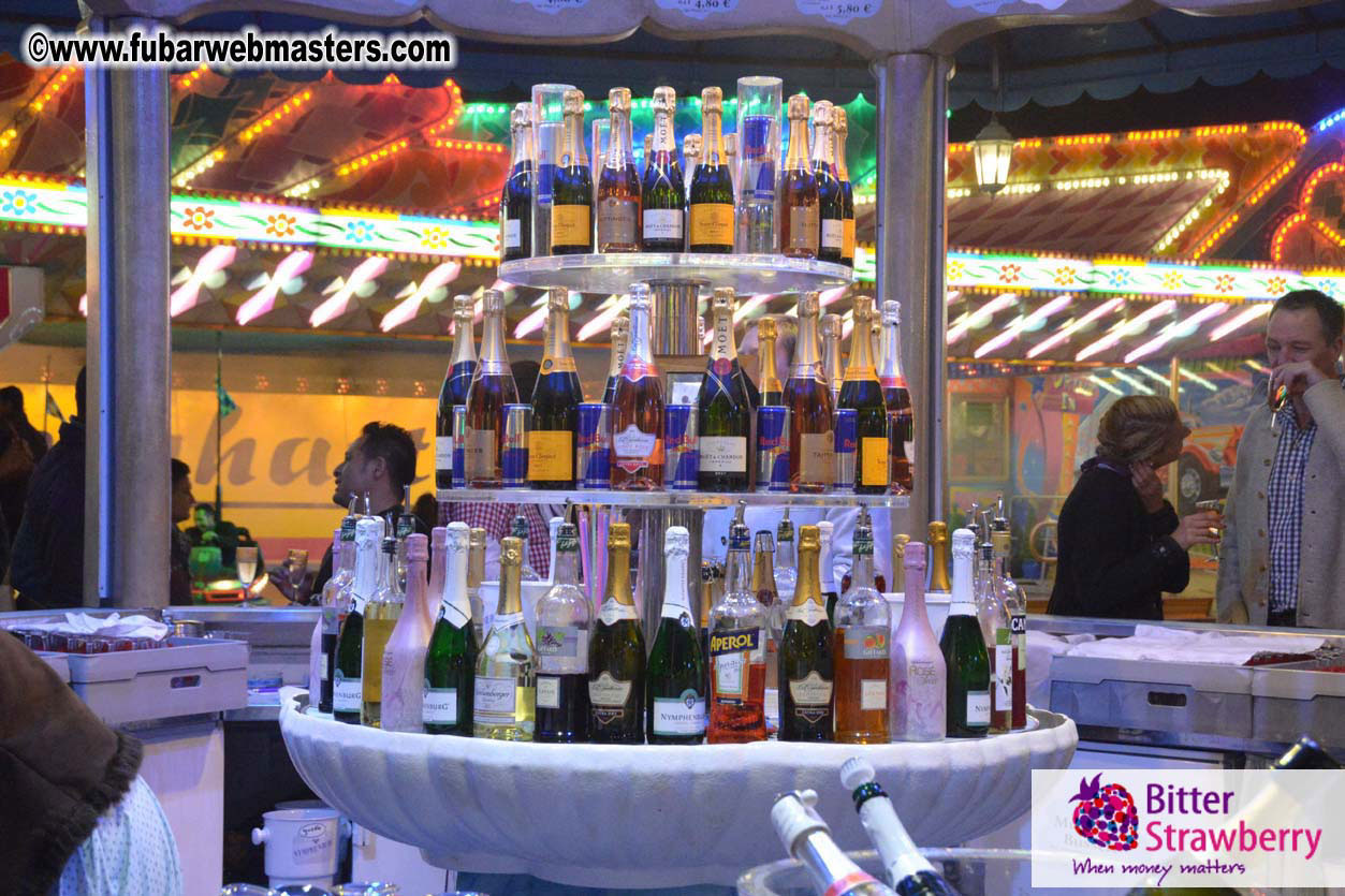 Beer tent seating in the legendary Hacker Festzelt