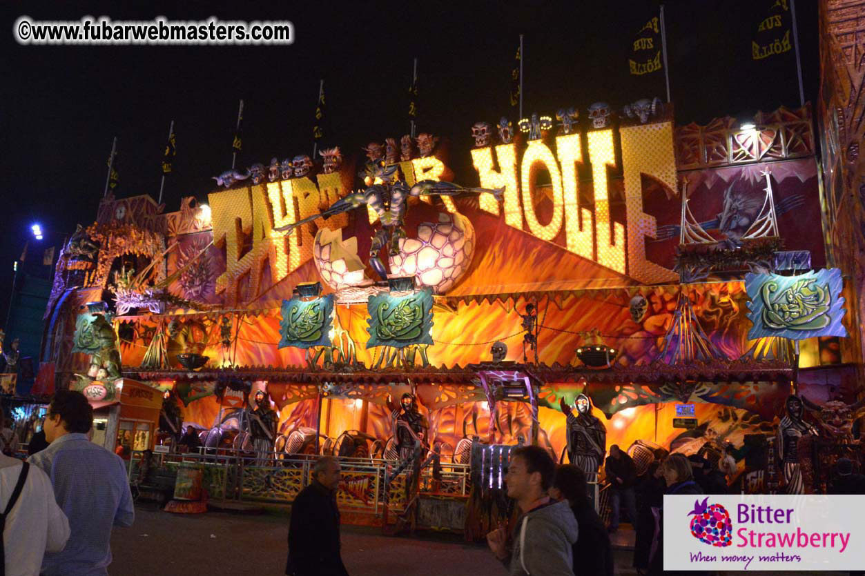 Beer tent seating in the legendary Hacker Festzelt