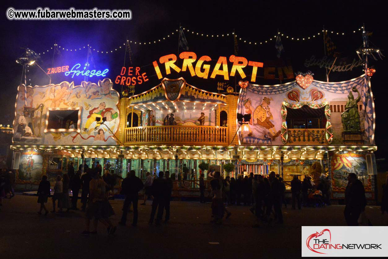 Beer tent seating in the legendary Hacker Festzelt