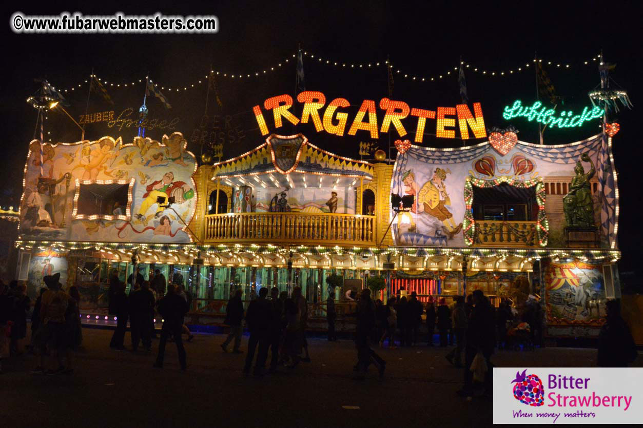 Beer tent seating in the legendary Hacker Festzelt
