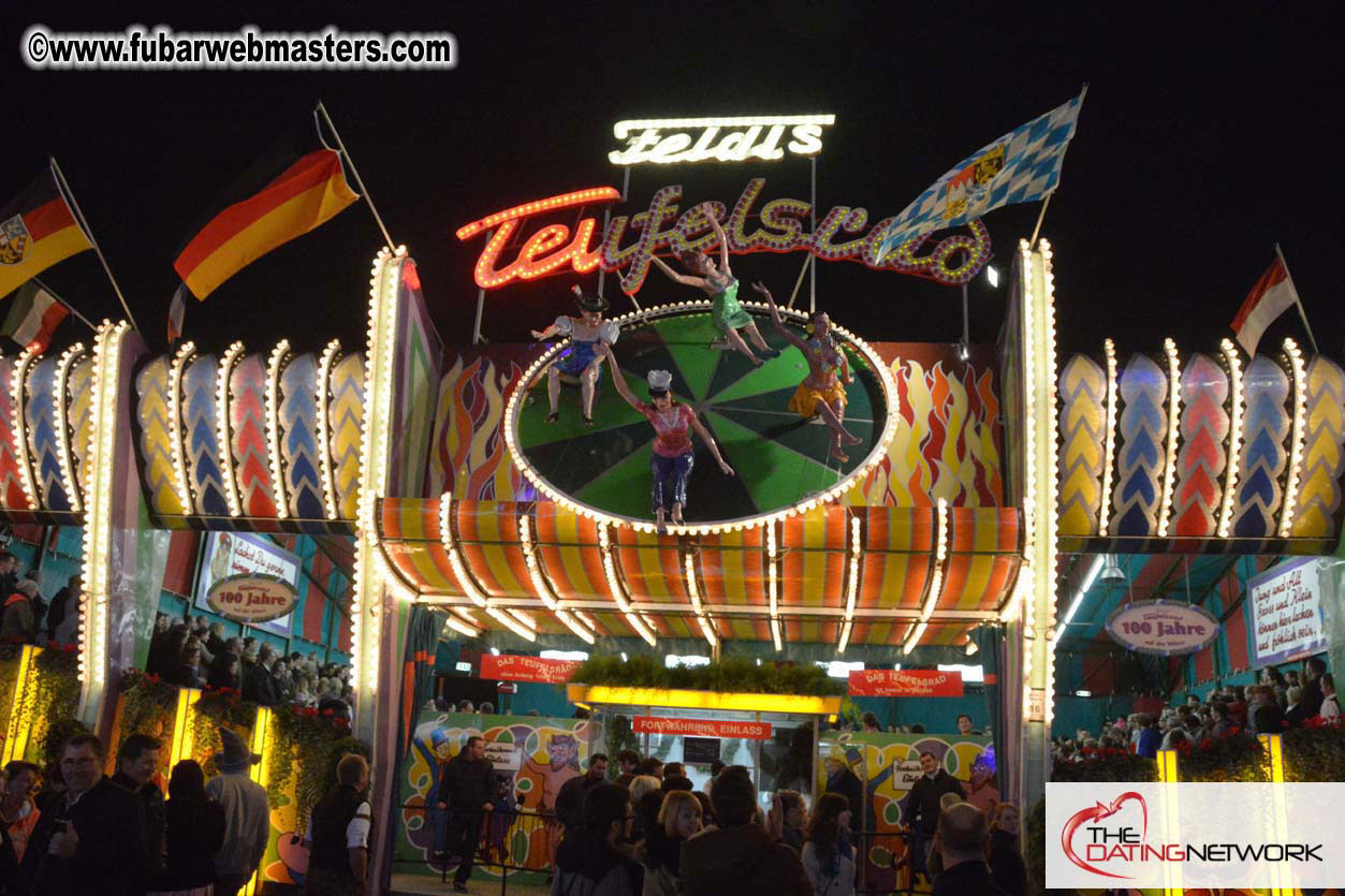 Beer tent seating in the legendary Hacker Festzelt