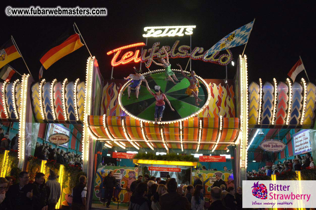 Beer tent seating in the legendary Hacker Festzelt