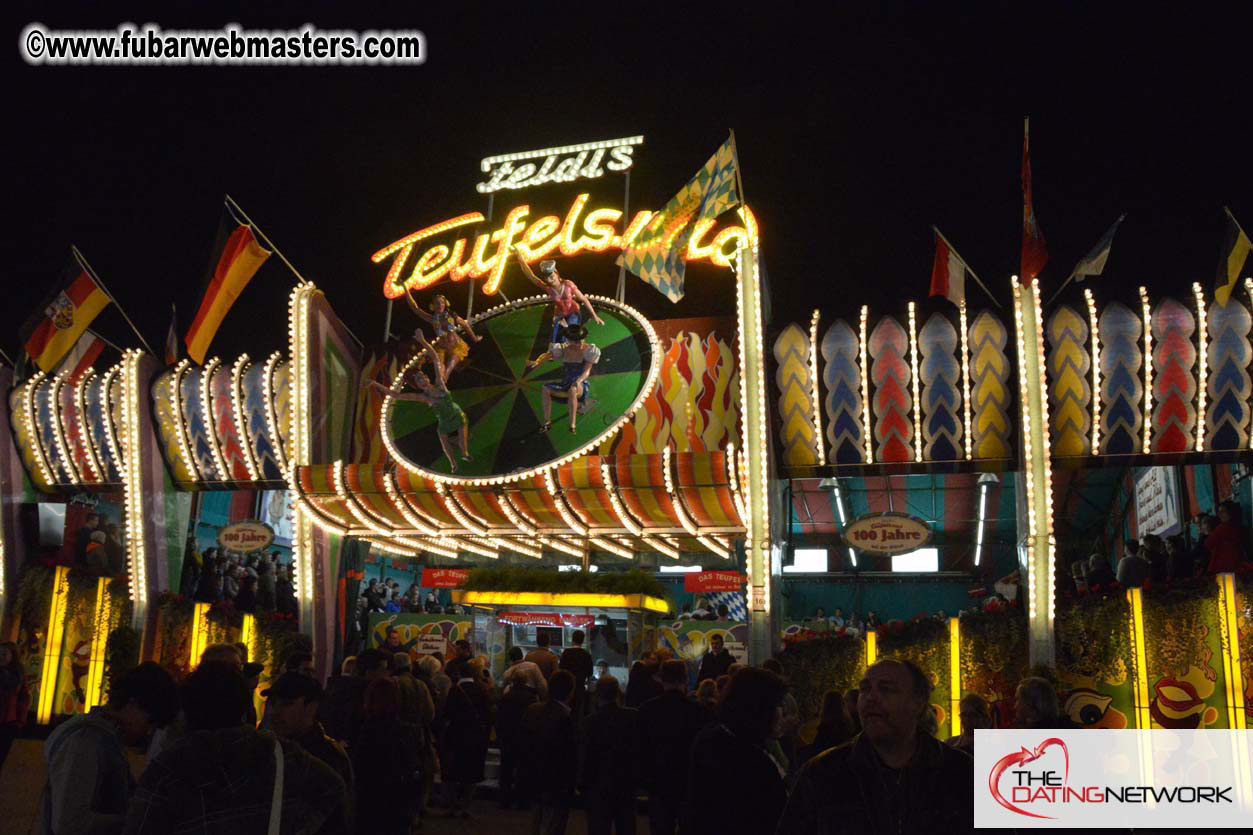 Beer tent seating in the legendary Hacker Festzelt