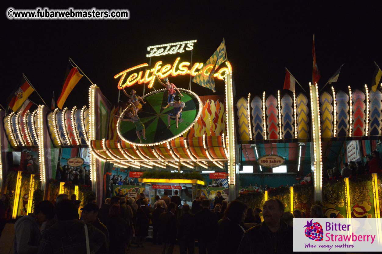 Beer tent seating in the legendary Hacker Festzelt