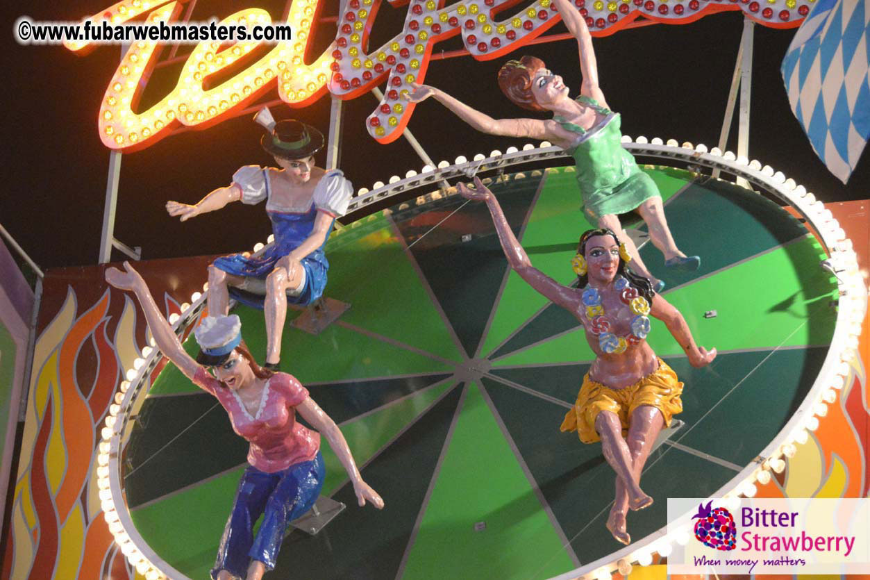 Beer tent seating in the legendary Hacker Festzelt