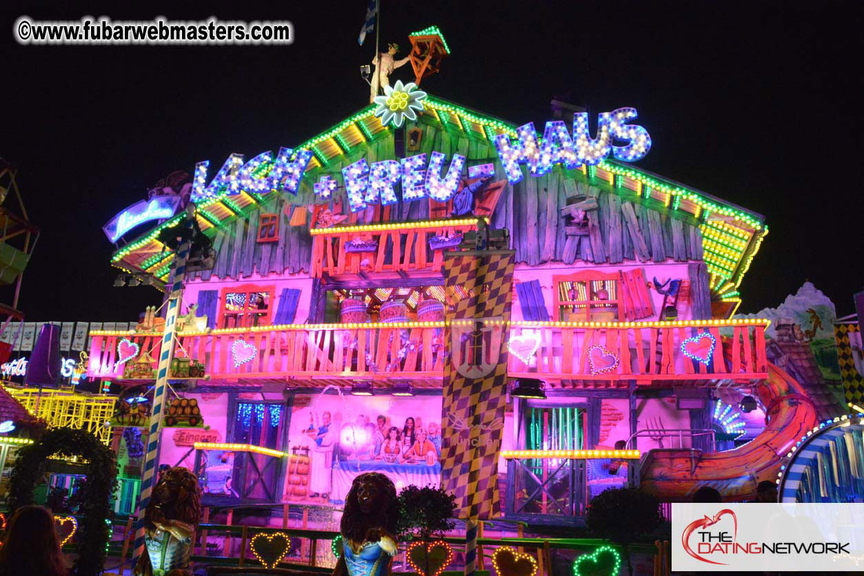 Beer tent seating in the legendary Hacker Festzelt