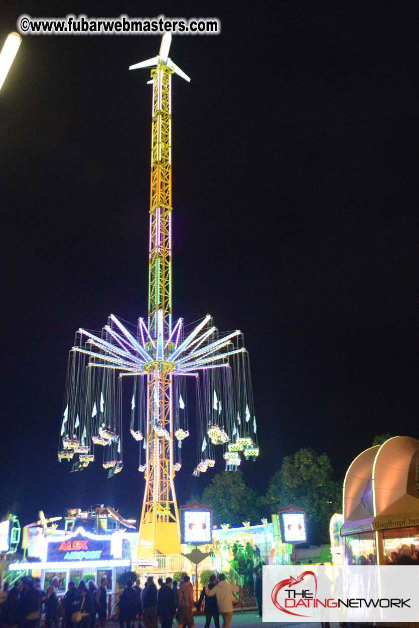 Beer tent seating in the legendary Hacker Festzelt