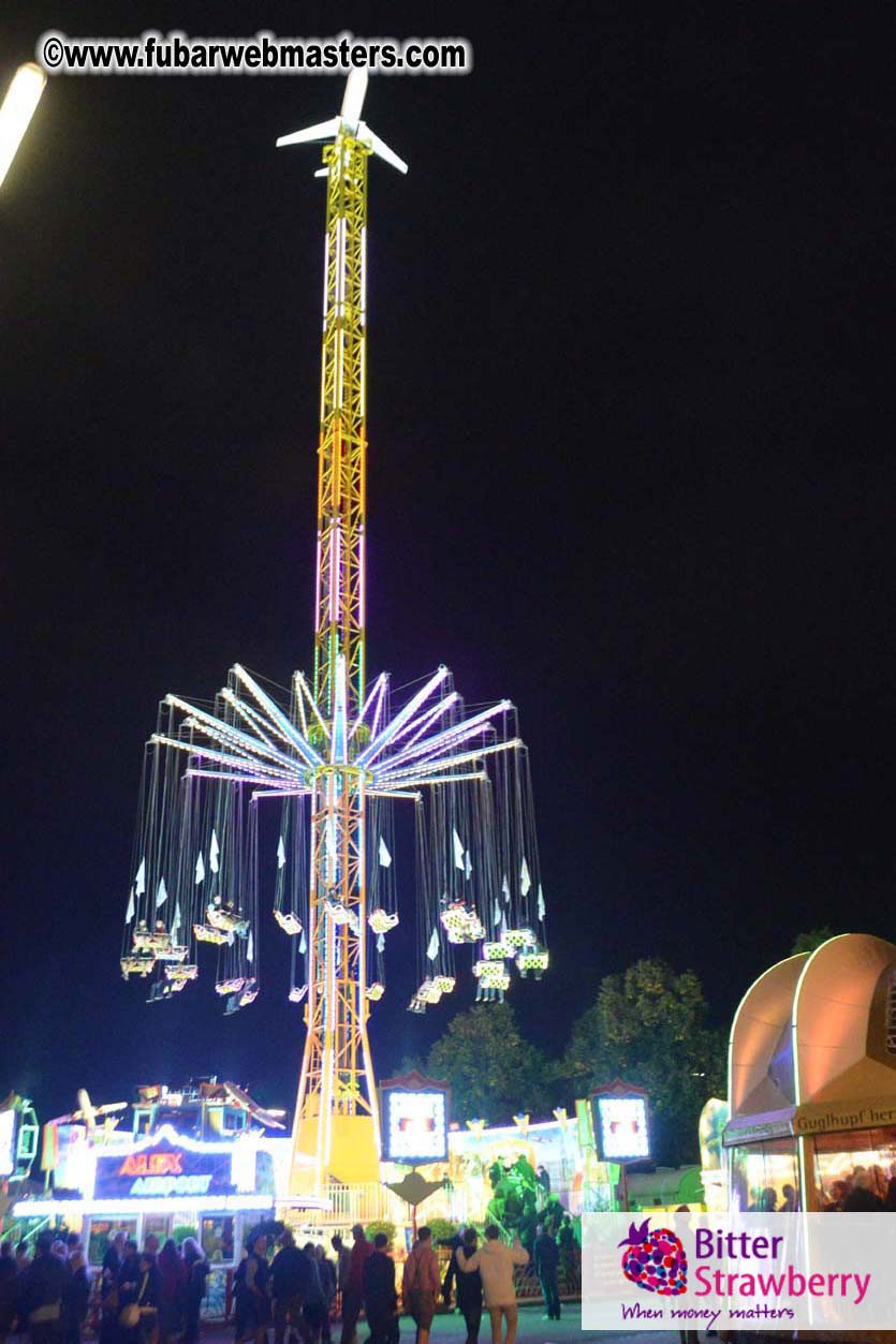 Beer tent seating in the legendary Hacker Festzelt