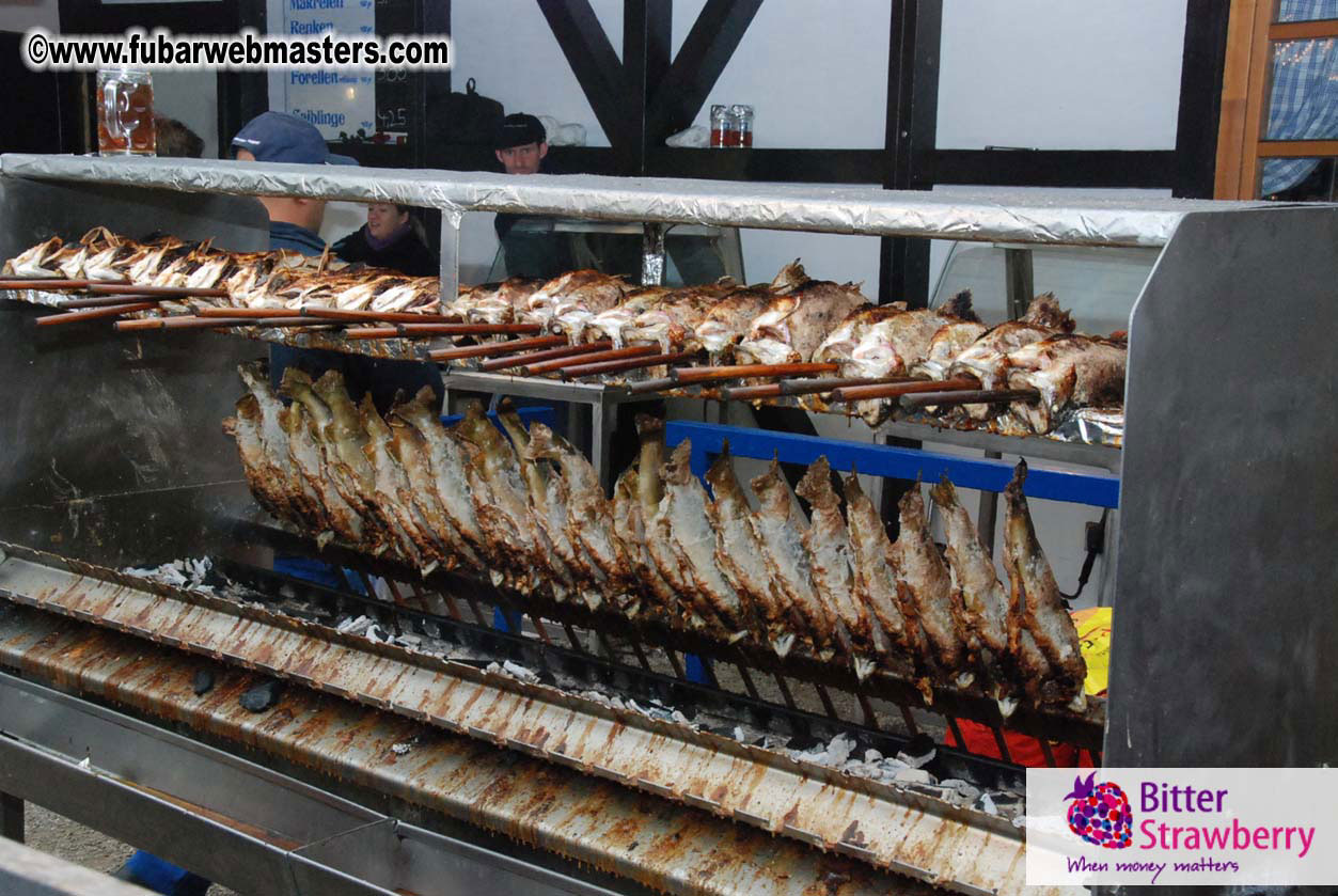 Beer tent seating in the legendary Hacker Festzelt