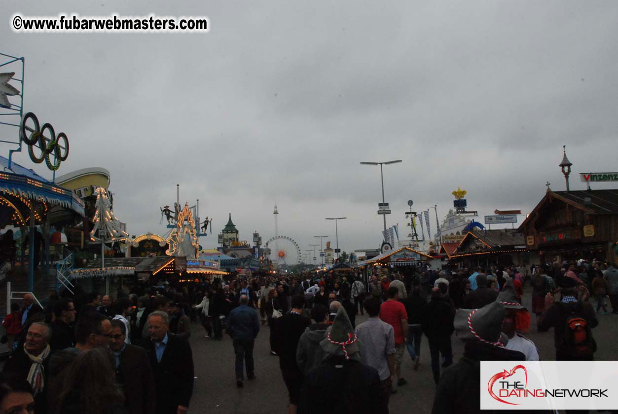 Beer tent seating in the legendary Hacker Festzelt