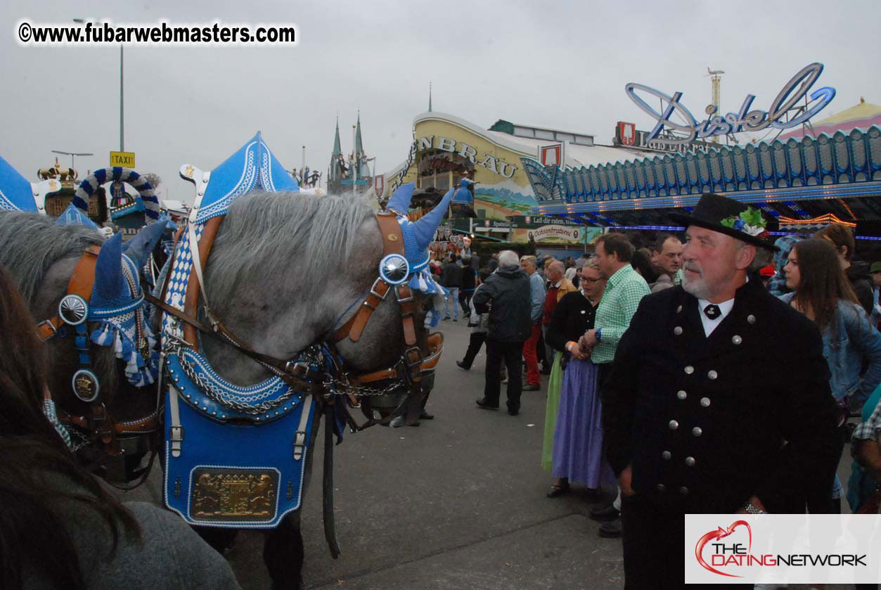 Beer tent seating in the legendary Hacker Festzelt