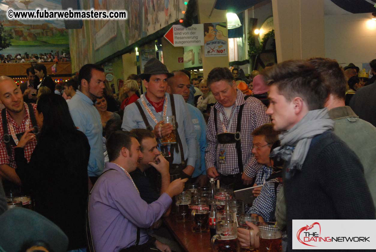 Beer tent seating in the legendary Hacker Festzelt
