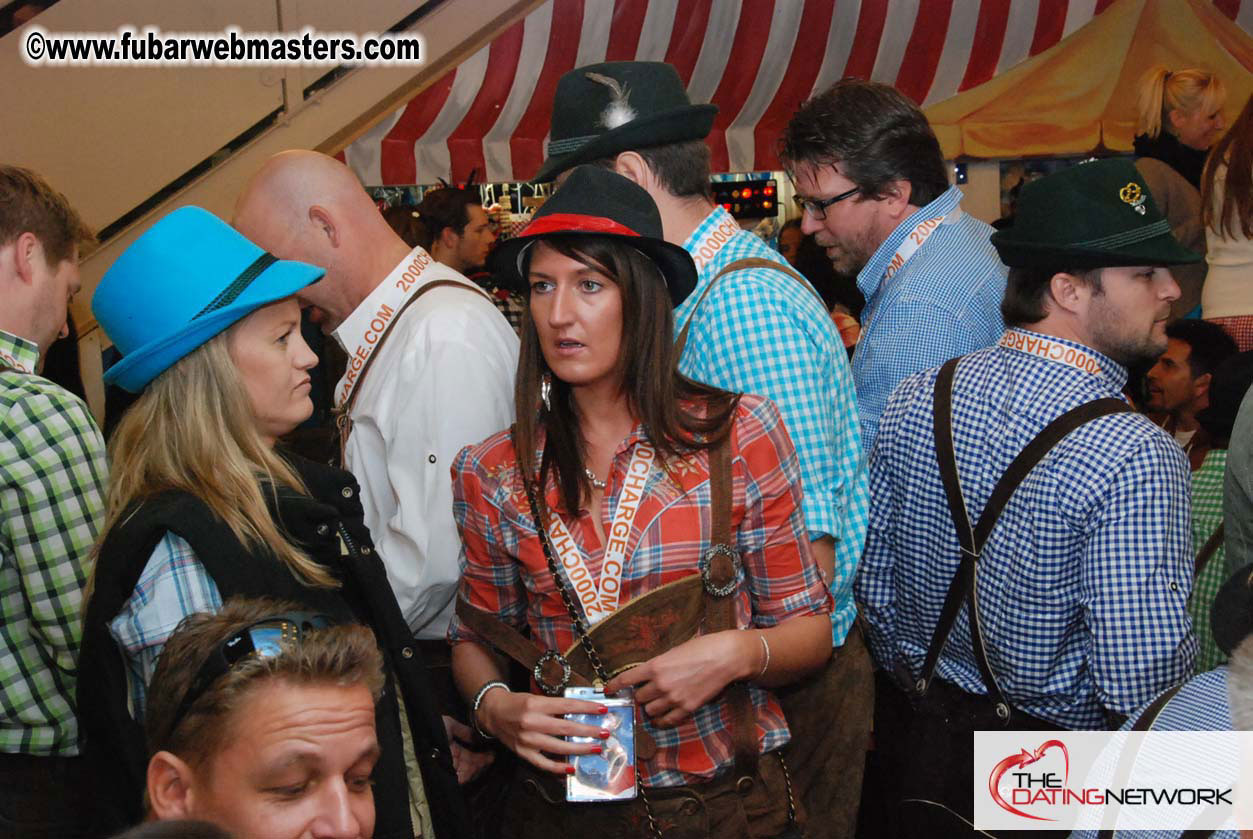Beer tent seating in the legendary Hacker Festzelt