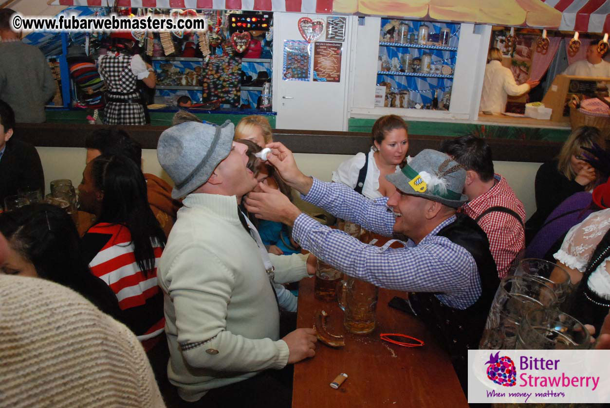 Beer tent seating in the legendary Hacker Festzelt