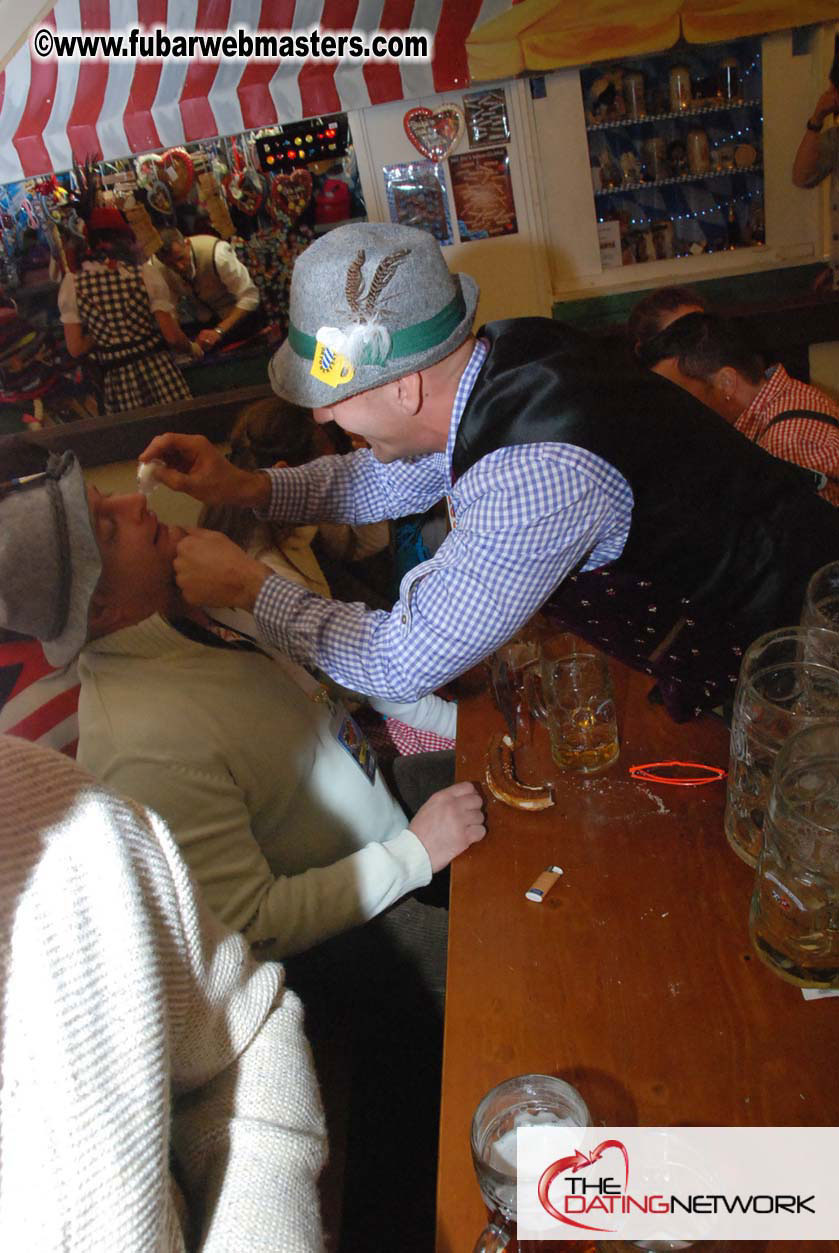 Beer tent seating in the legendary Hacker Festzelt