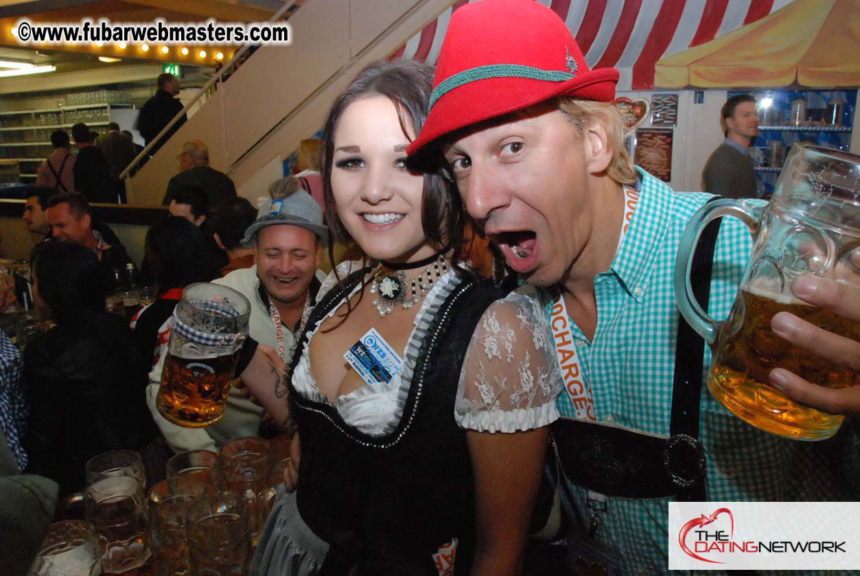 Beer tent seating in the legendary Hacker Festzelt