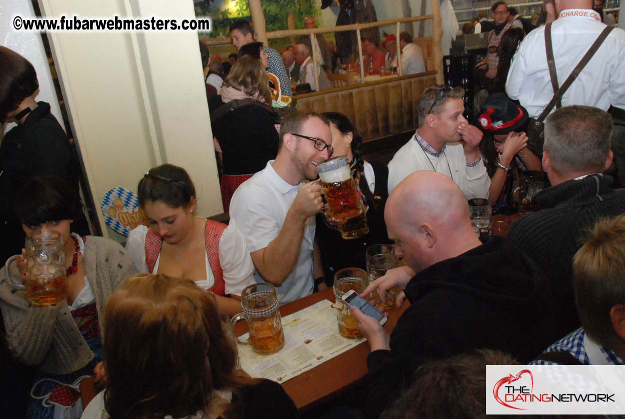 Beer tent seating in the legendary Hacker Festzelt