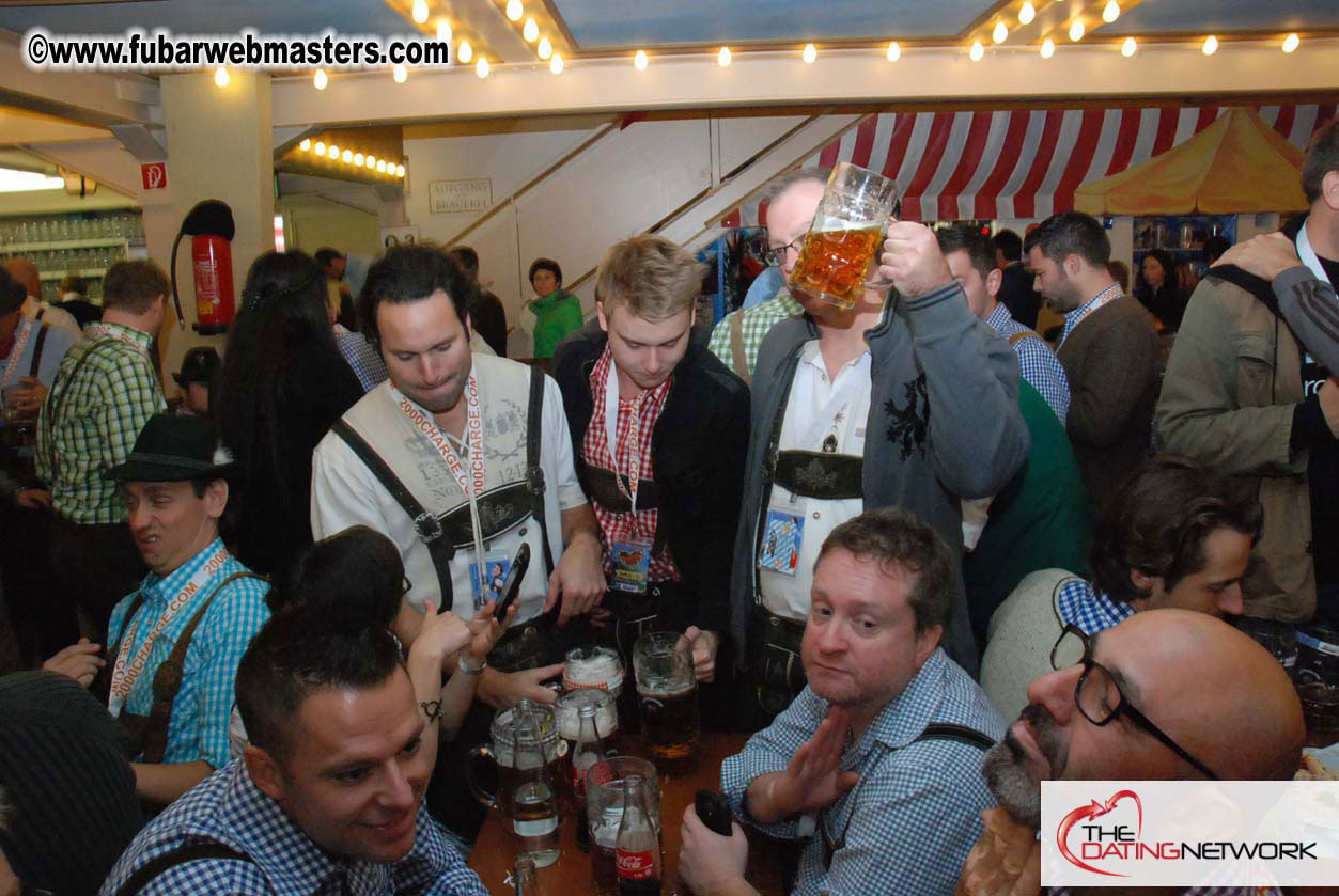 Beer tent seating in the legendary Hacker Festzelt