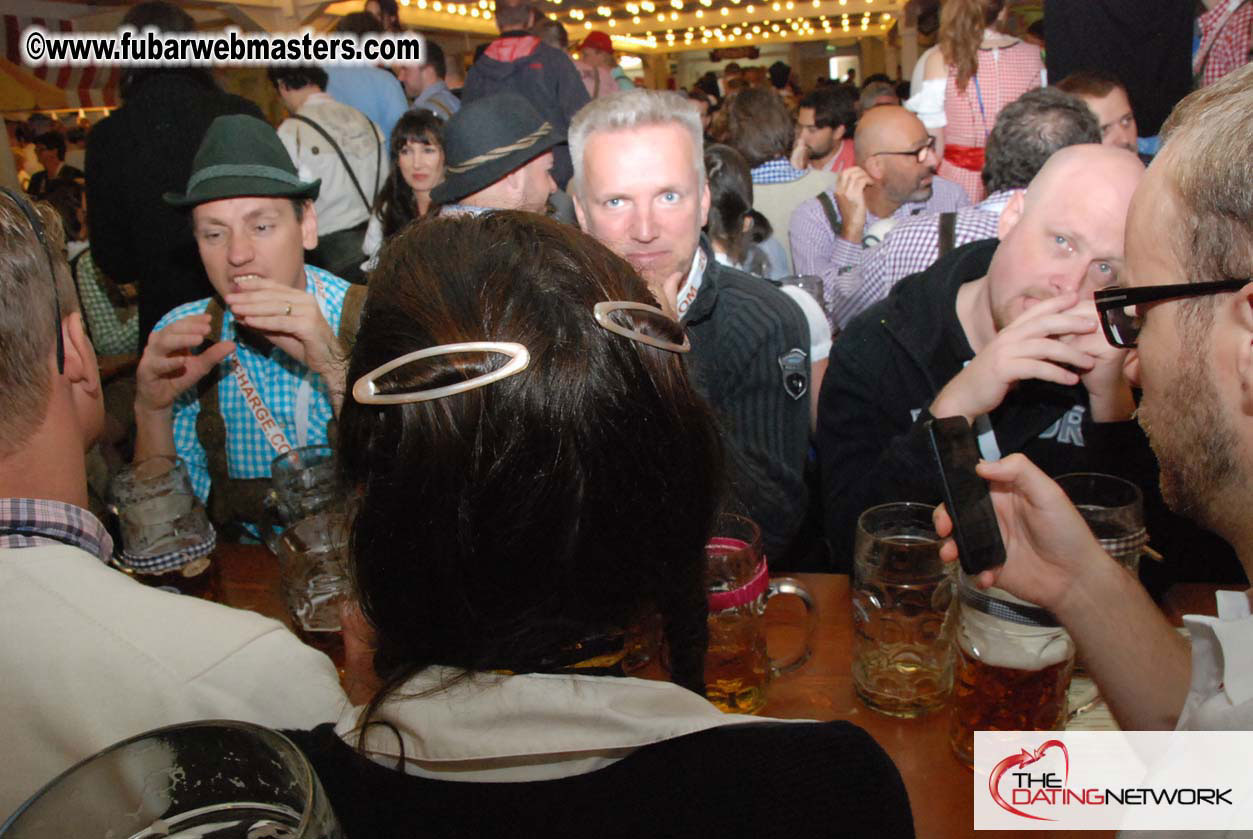 Beer tent seating in the legendary Hacker Festzelt