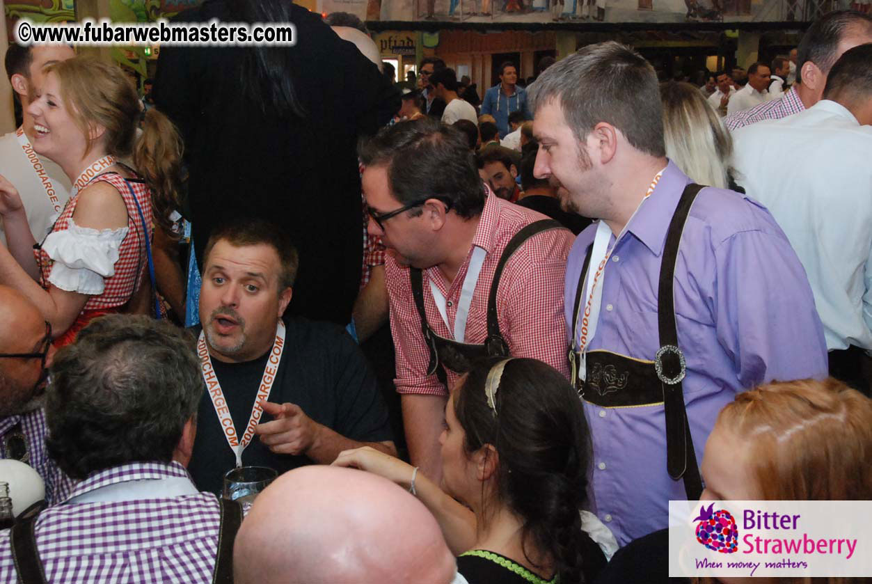 Beer tent seating in the legendary Hacker Festzelt