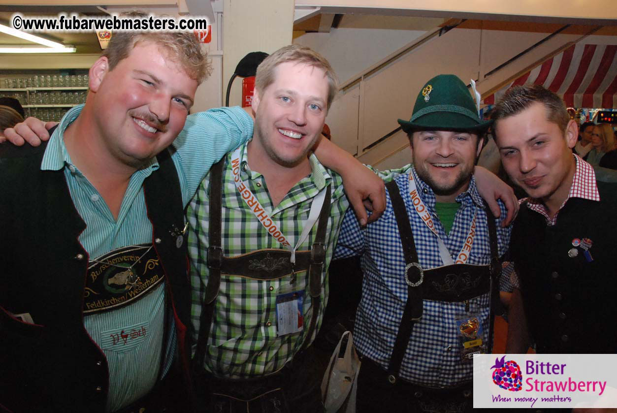 Beer tent seating in the legendary Hacker Festzelt