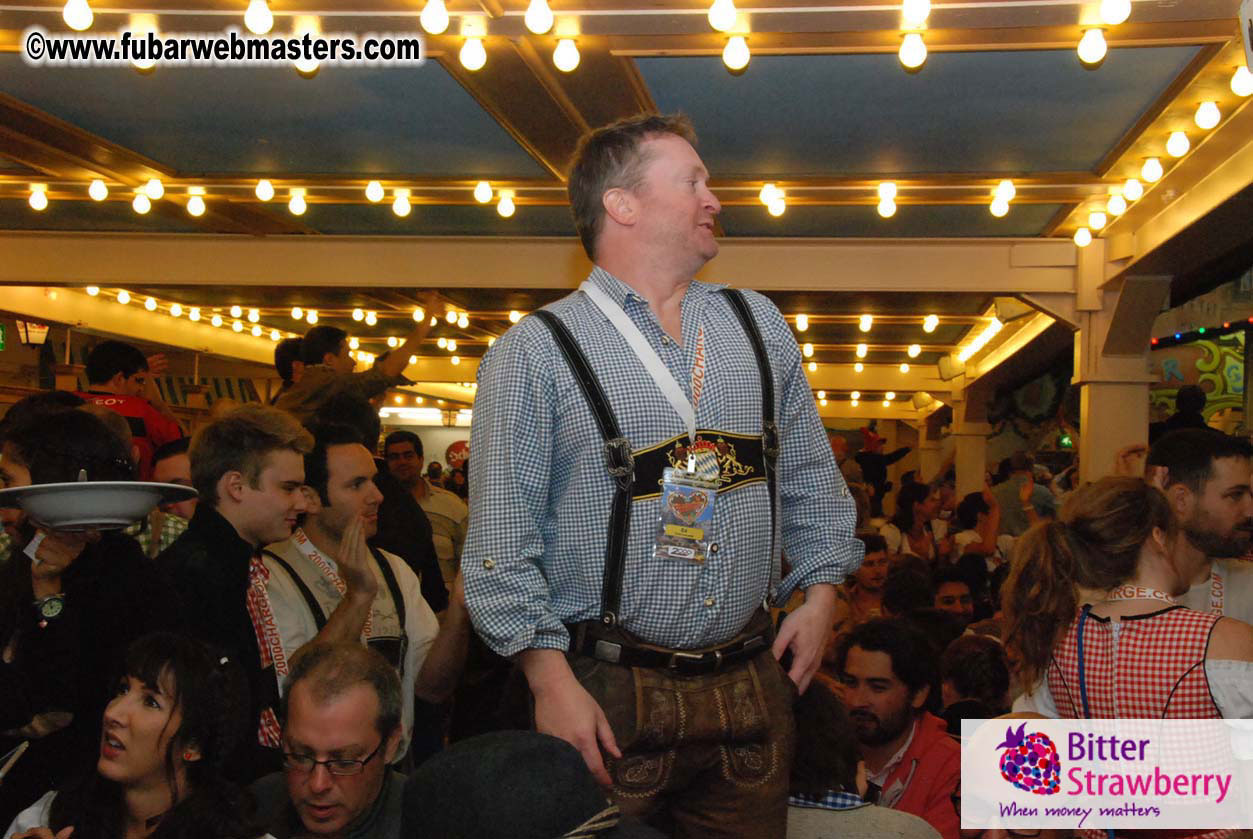Beer tent seating in the legendary Hacker Festzelt
