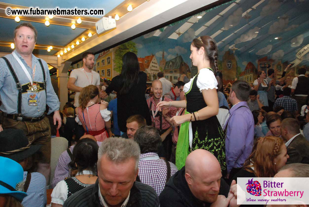 Beer tent seating in the legendary Hacker Festzelt