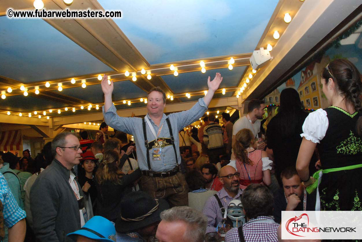 Beer tent seating in the legendary Hacker Festzelt