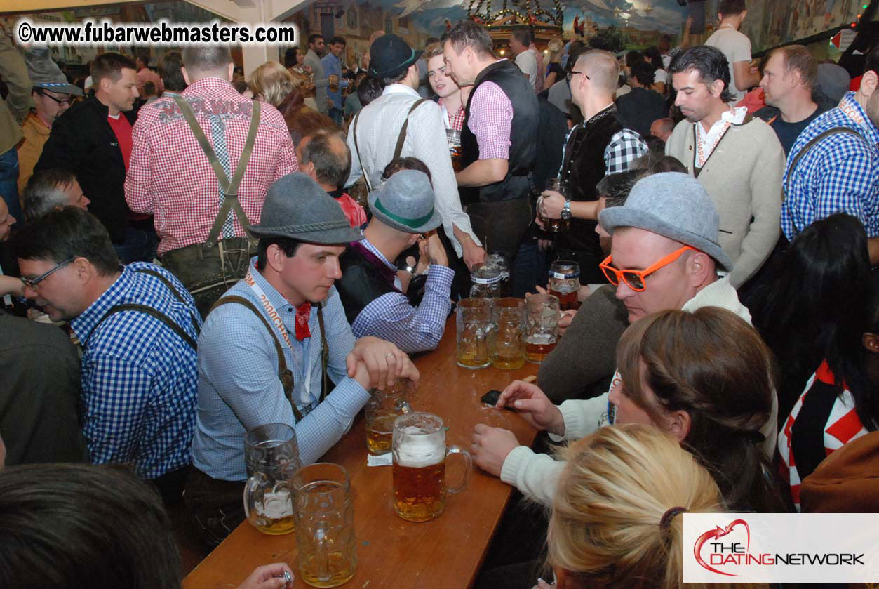 Beer tent seating in the legendary Hacker Festzelt