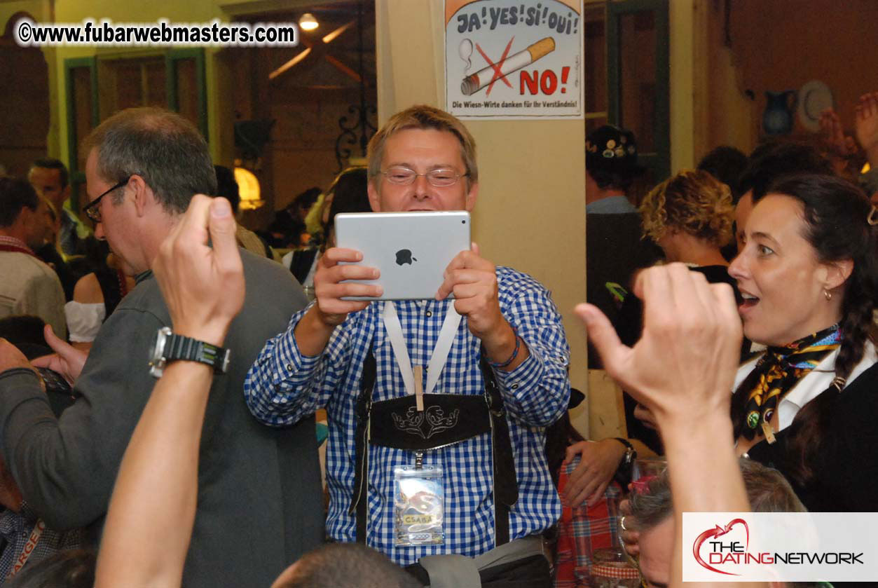 Beer tent seating in the legendary Hacker Festzelt
