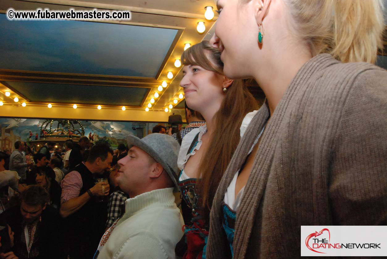 Beer tent seating in the legendary Hacker Festzelt